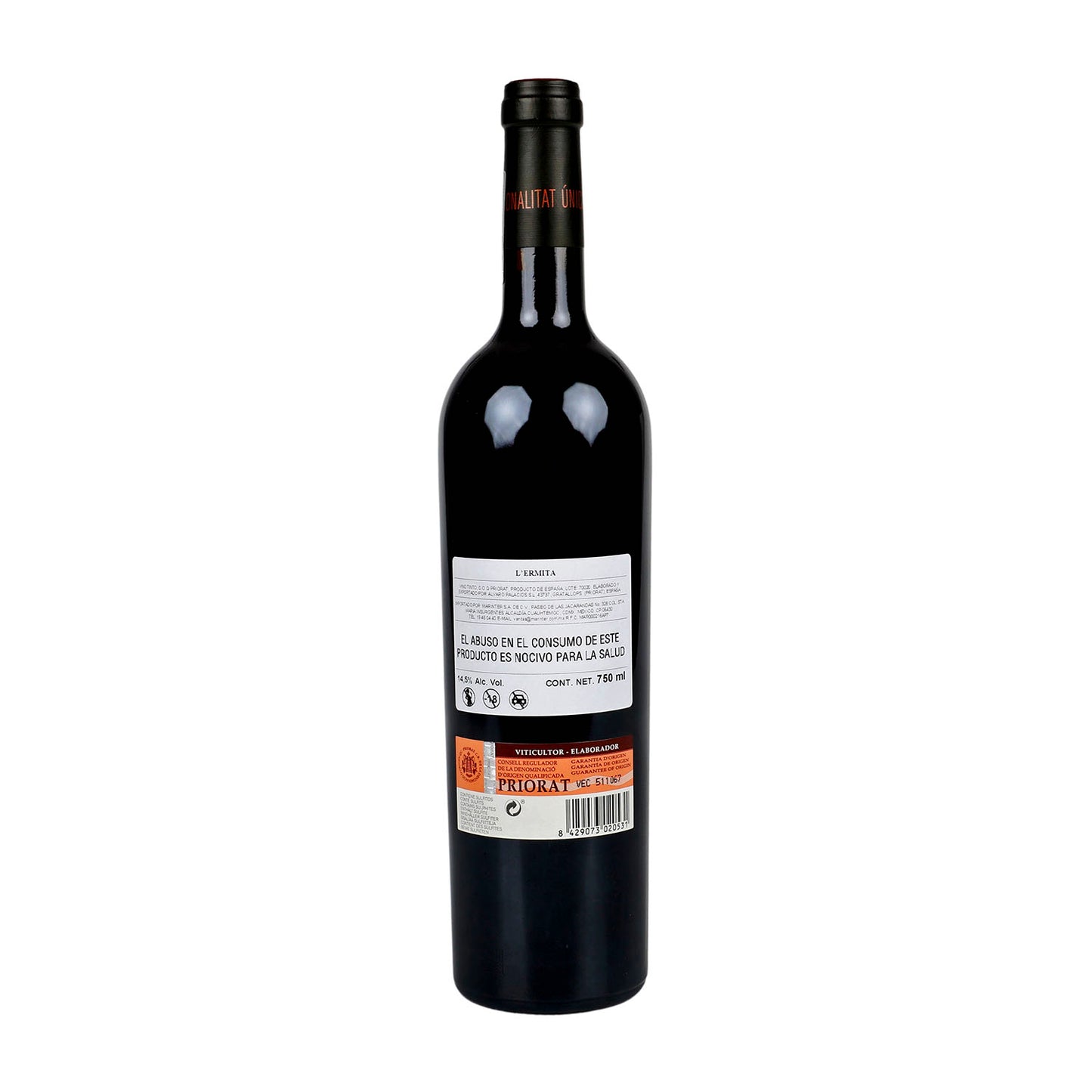 Vino Tinto L' Ermita 2018 de 750 ml - España