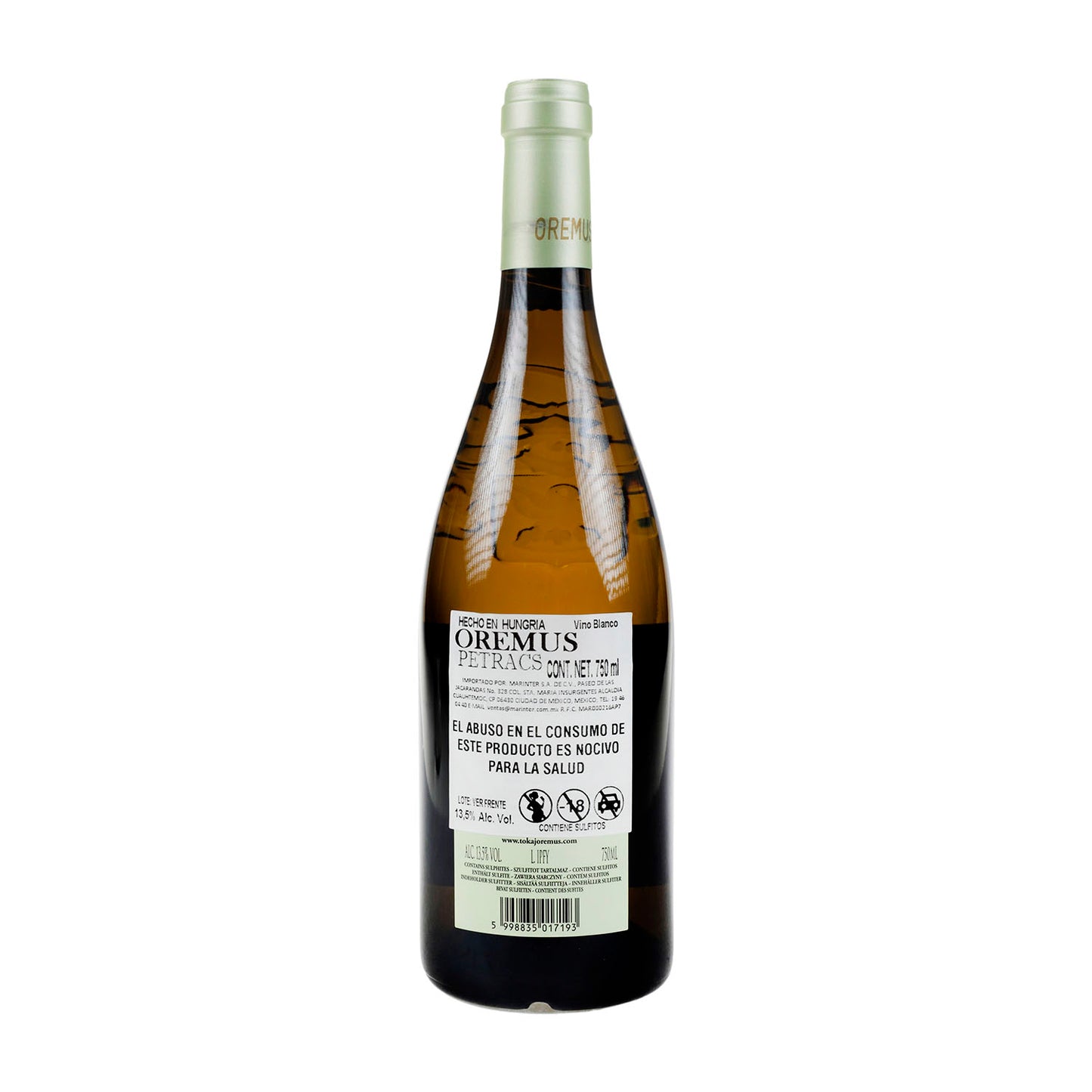 Vino Blanco Oremus Petracs Furmit 2019 de 750 ml - Hungría