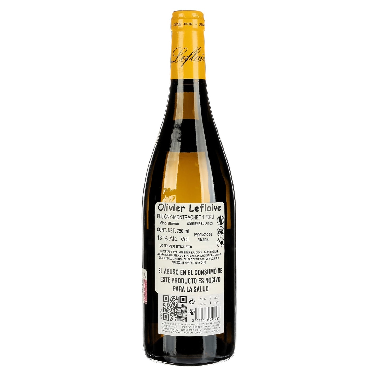 Vino Blanco Olivier Leflaive Puligny-Montrachet 1er Cru 2021 de 750 ml - Francia