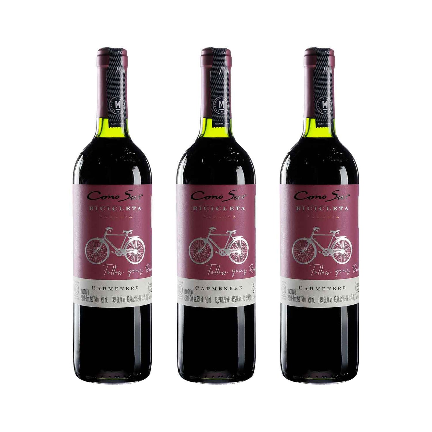 Promo 3X2 - Vino Tinto - Cono Sur Bicicleta Carmenere - 750 ml HOTSALE