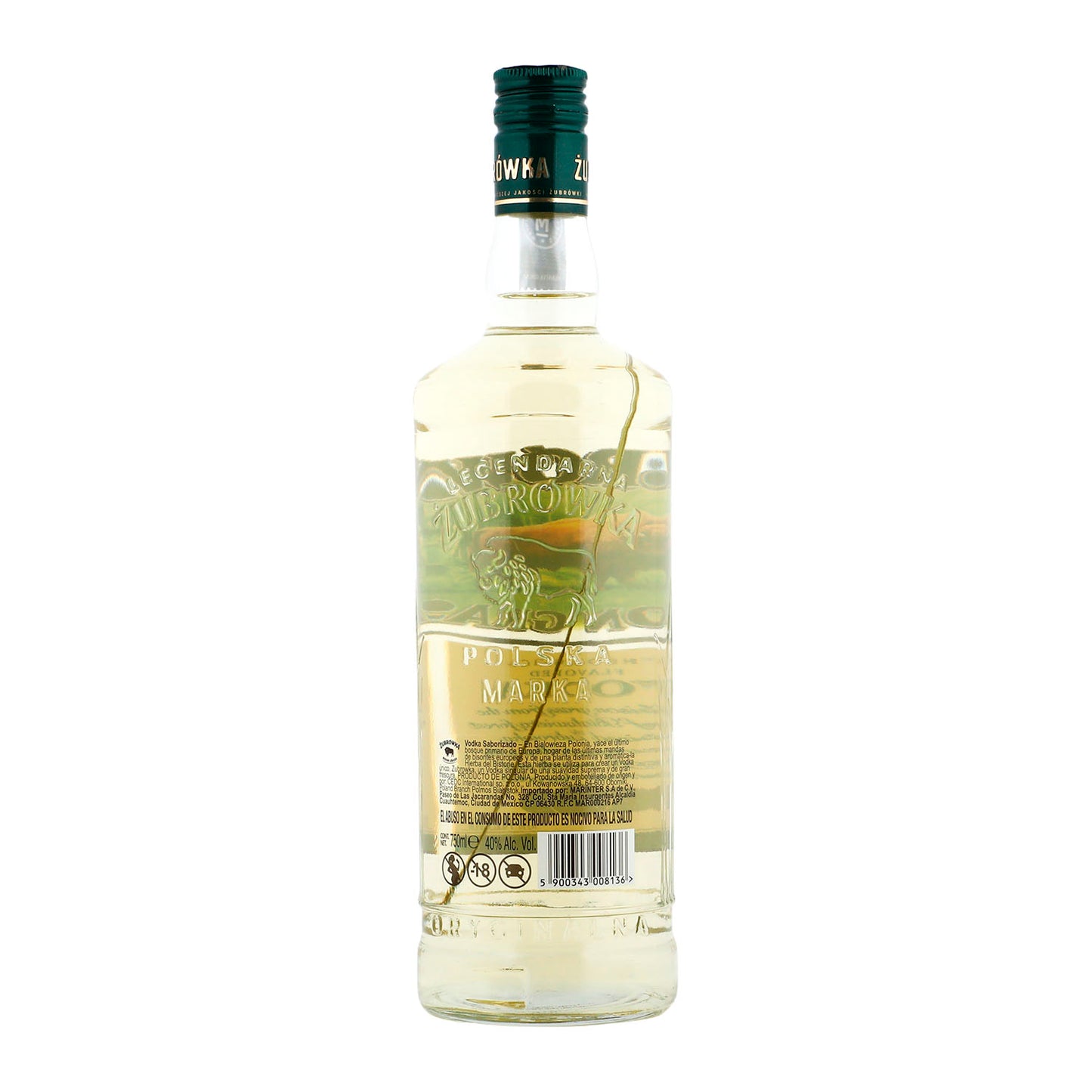 Vodka Zubrowka Bison Grass de 750 ml - Polonia