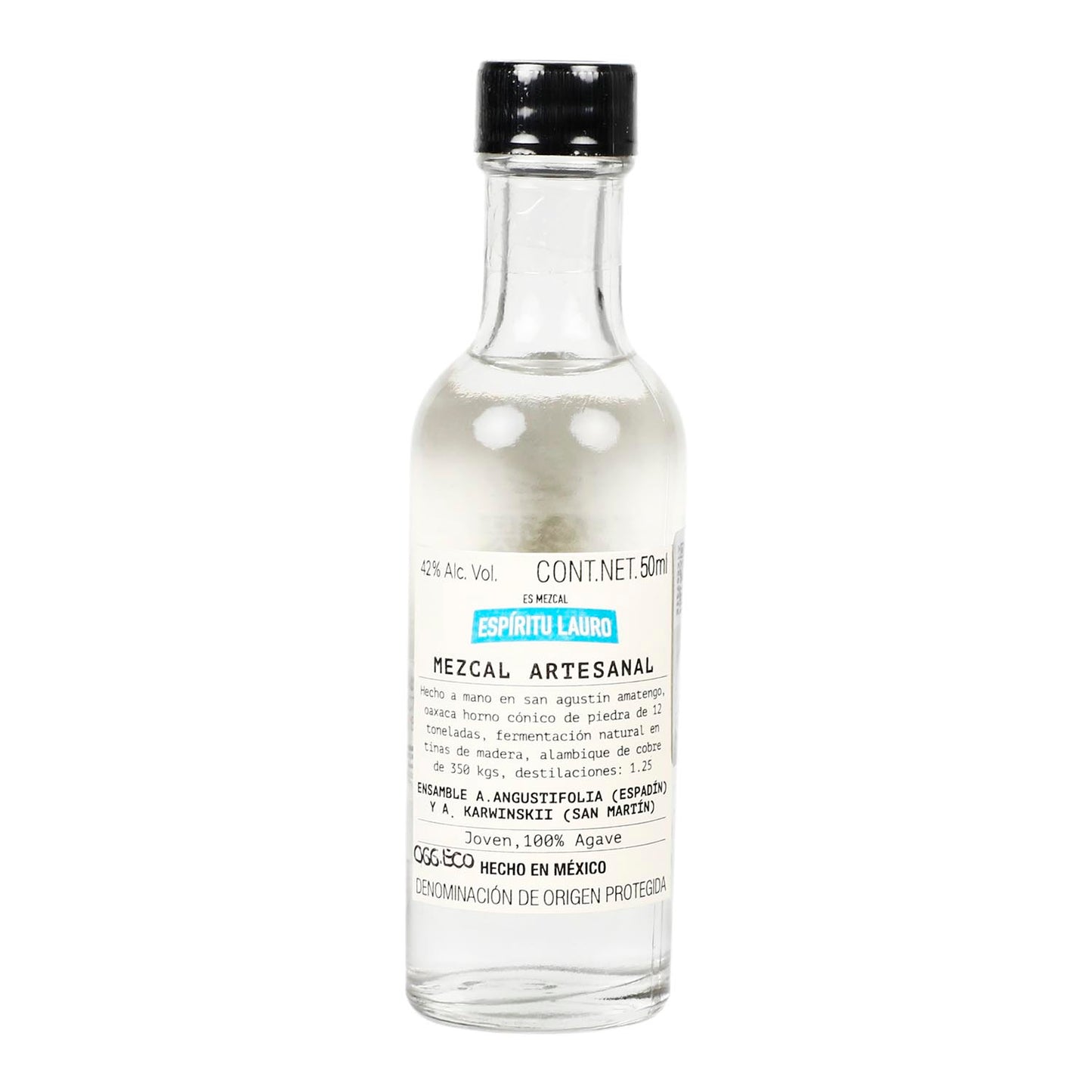 Mezcal Espíritu Lauro Joven de 50 ml - México, Oaxaca