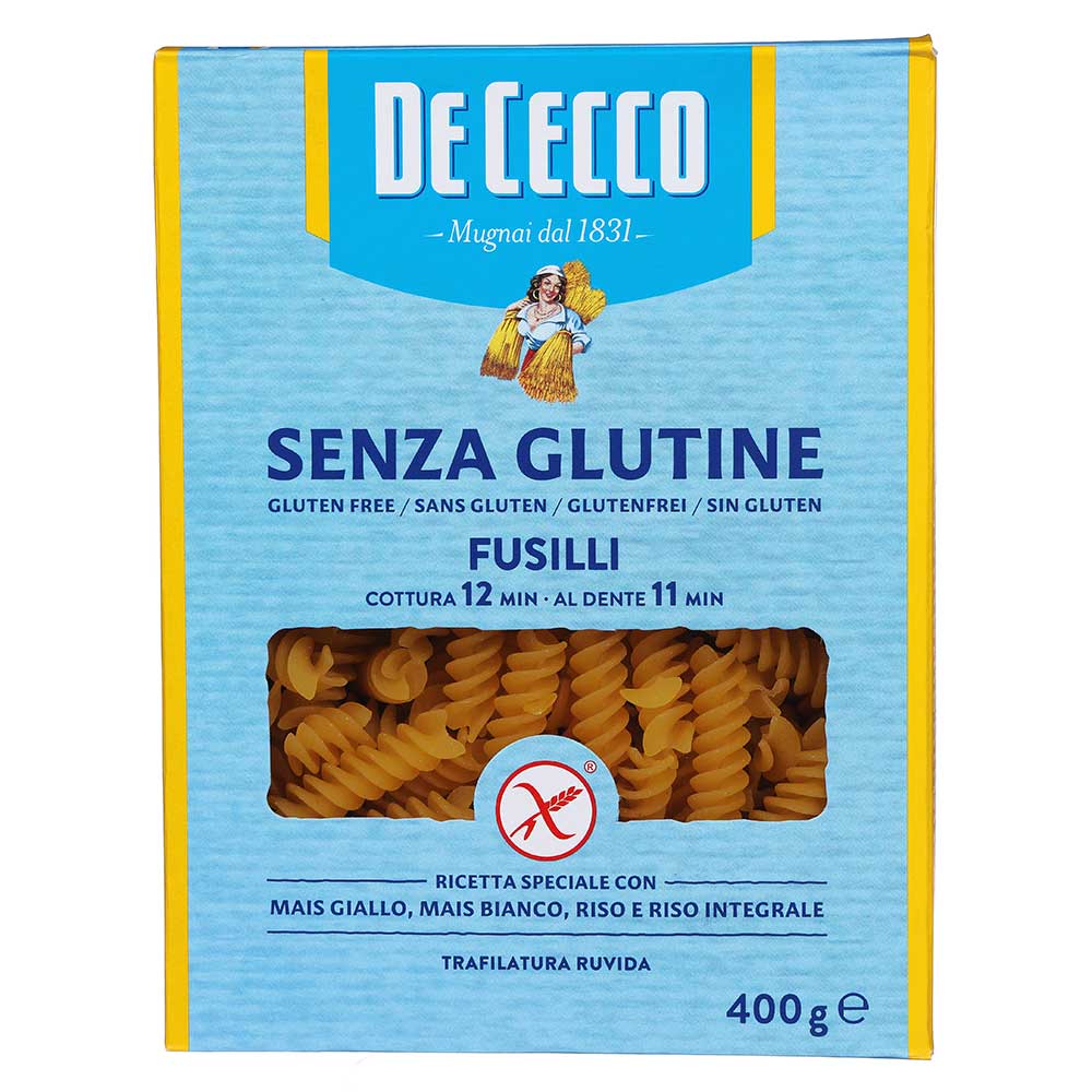 Pasta De Cecco Sin Gluten Fusilli de 400g - Italia