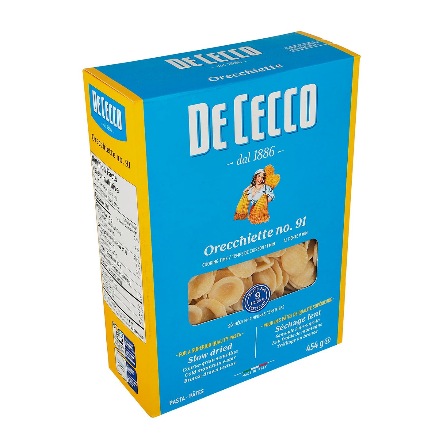 Pasta - De Cecco OrecchietteDe Semola - 454 g - Italia