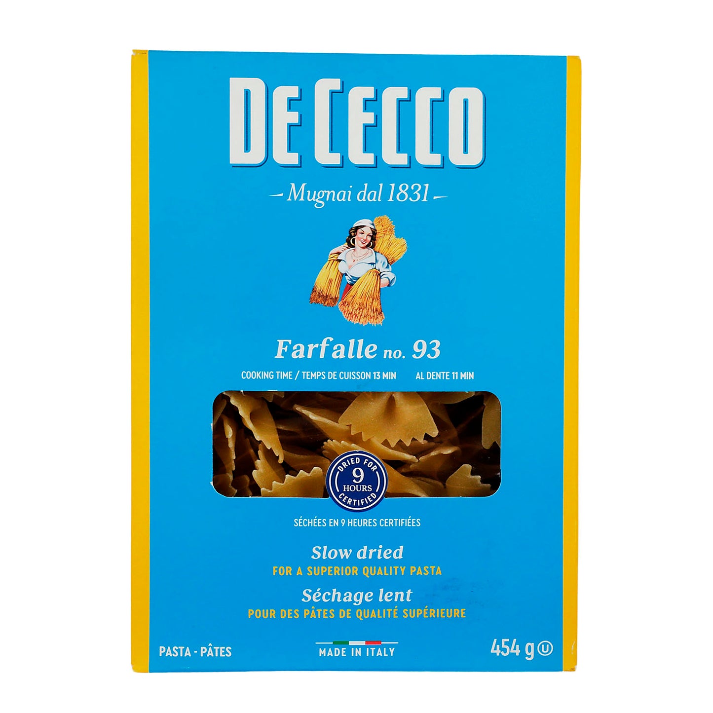 De Cecco - Pasta Farfalle De Sémola - 454 g - Italia