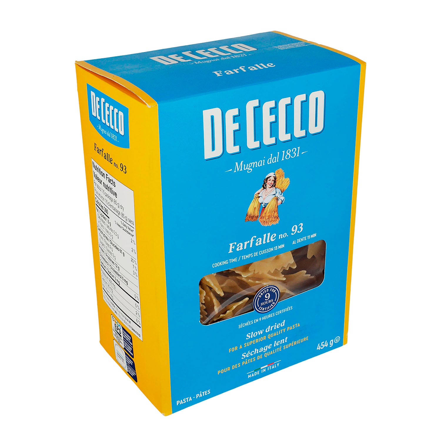 De Cecco - Pasta Farfalle De Sémola - 454 g - Italia