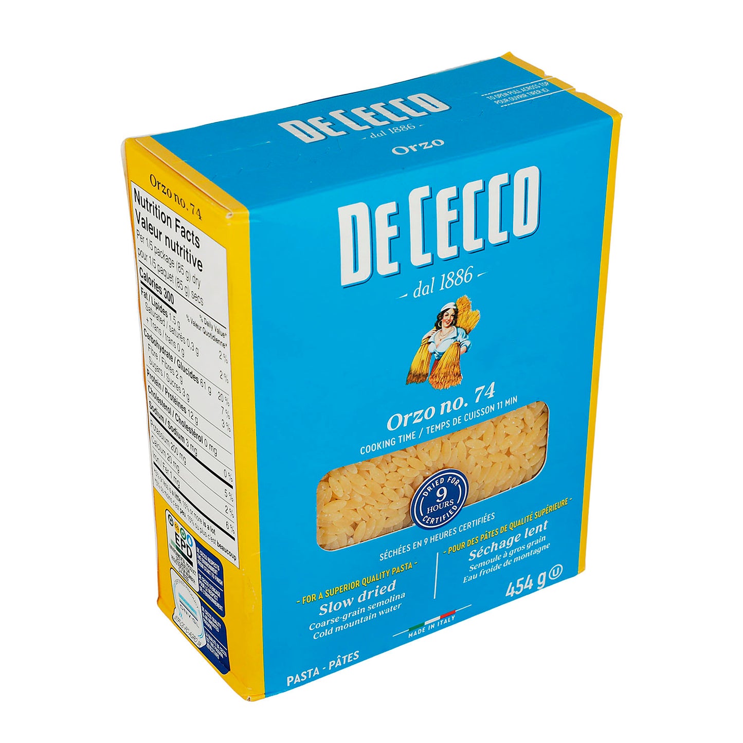 Pasta - De Cecco Orzo De Semola - 454 g - Italia