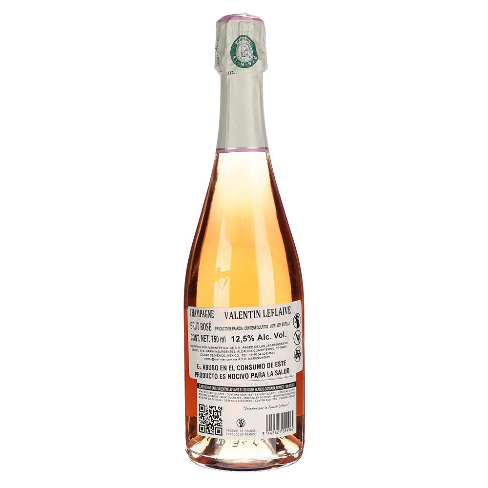 Champagne Valentin Leflaive Grand Cru  Brut Rosé de 750 ml - Francia
