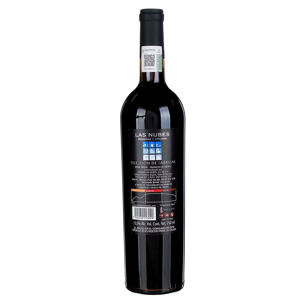 Vino Tinto Las Nubes  Selección Barricas  de 750 ml - México