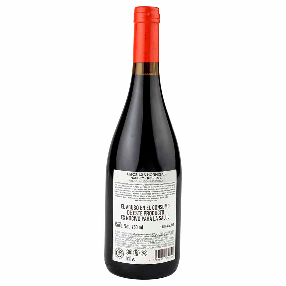 Vino Tinto - Altos las Hormigas Reserva Malbec 750 ml - Argentina