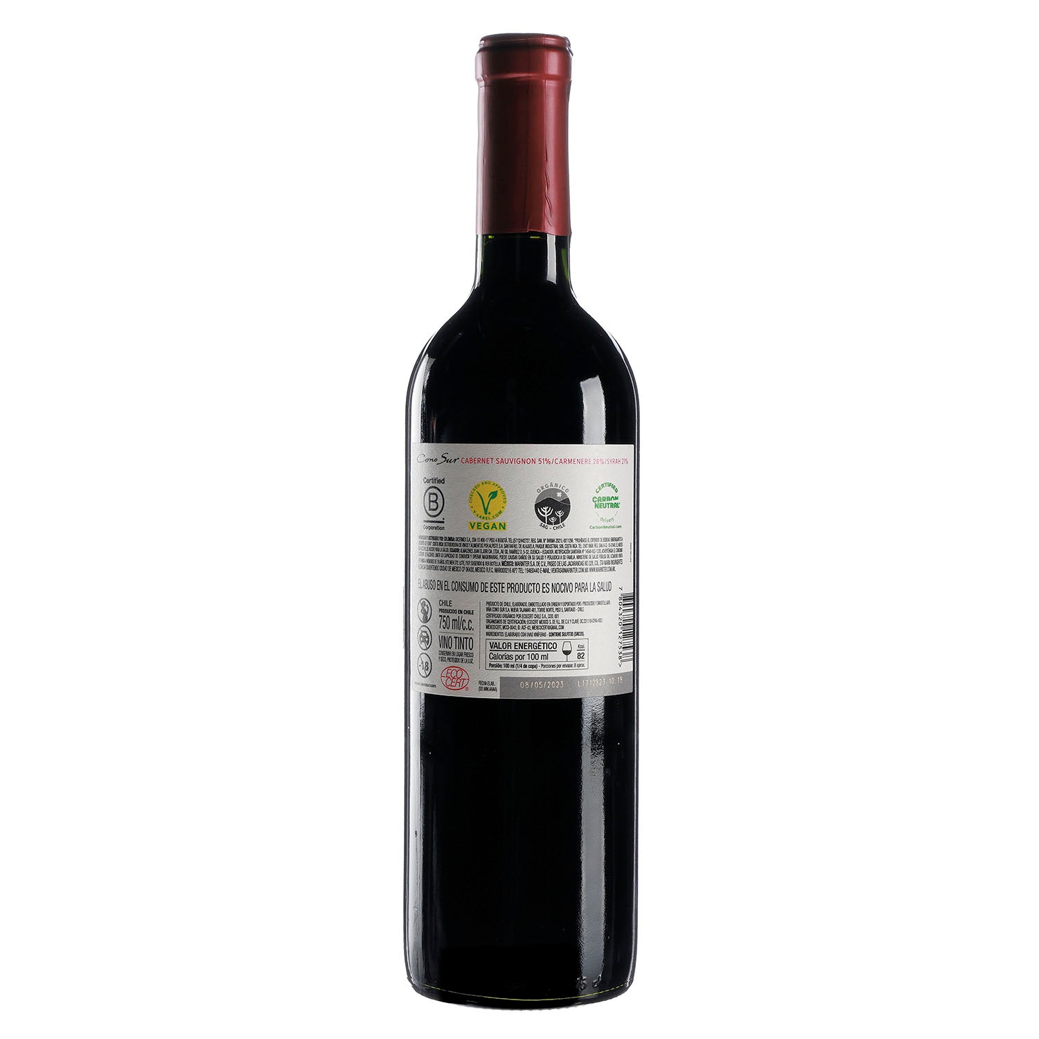 Vino Tinto - Cono Sur Orgánico - 750 ml