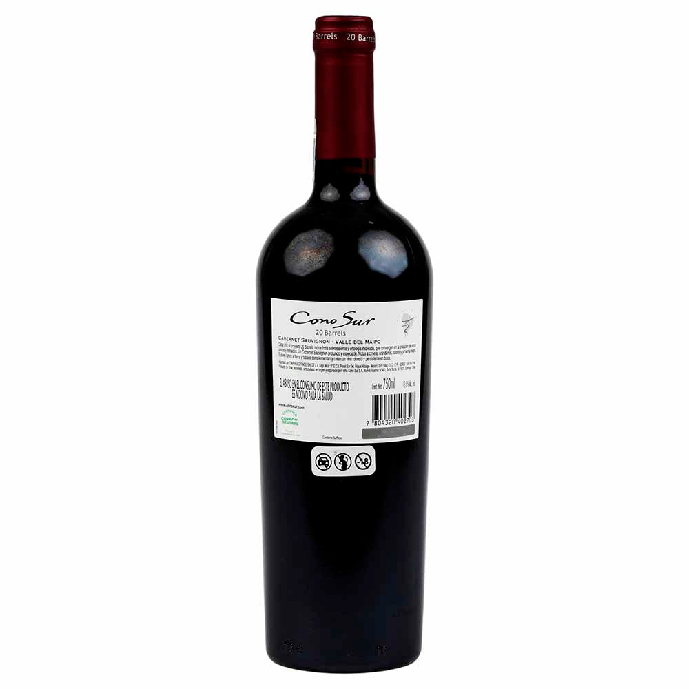 Vino Tinto 2020 Barrels Cabernet Sauvignon de 750 ml - Chile