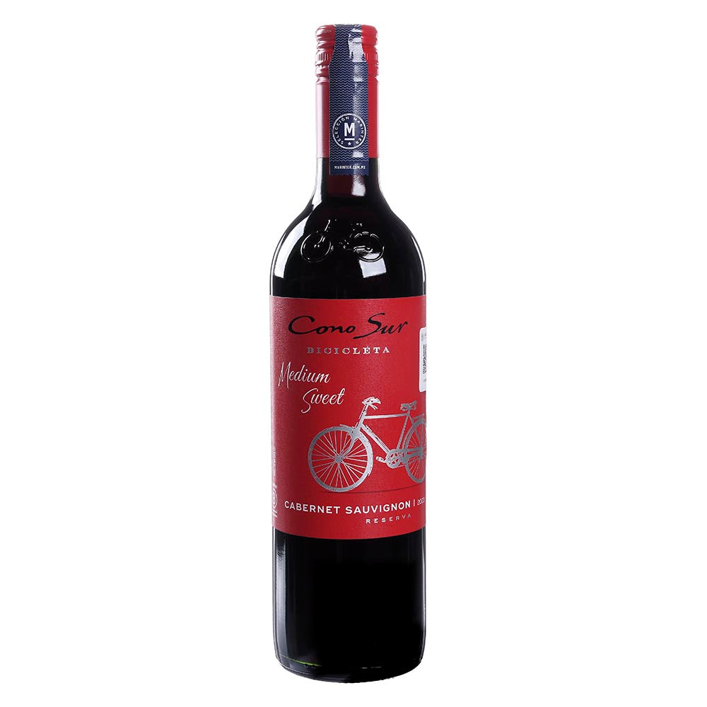Vino Tinto Cono Sur Bicicleta Cabernet Svg Semidulce de 750 ml - Chile