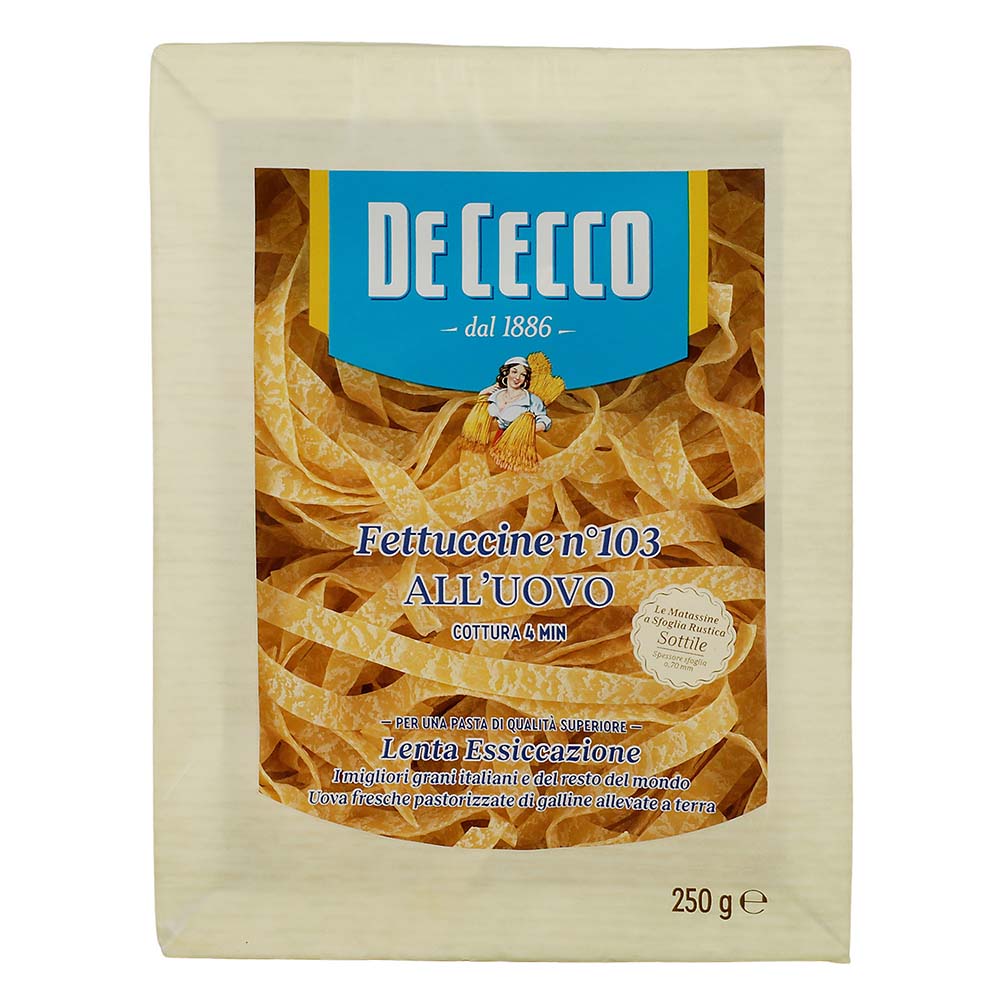 Pasta - De Cecco Fettuccine Con Huevo 250 gr - Italia