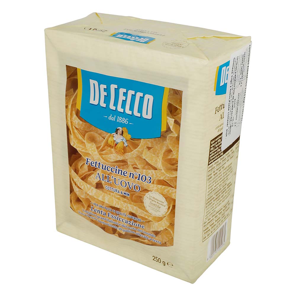 Pasta - De Cecco Fettuccine Con Huevo 250 gr - Italia