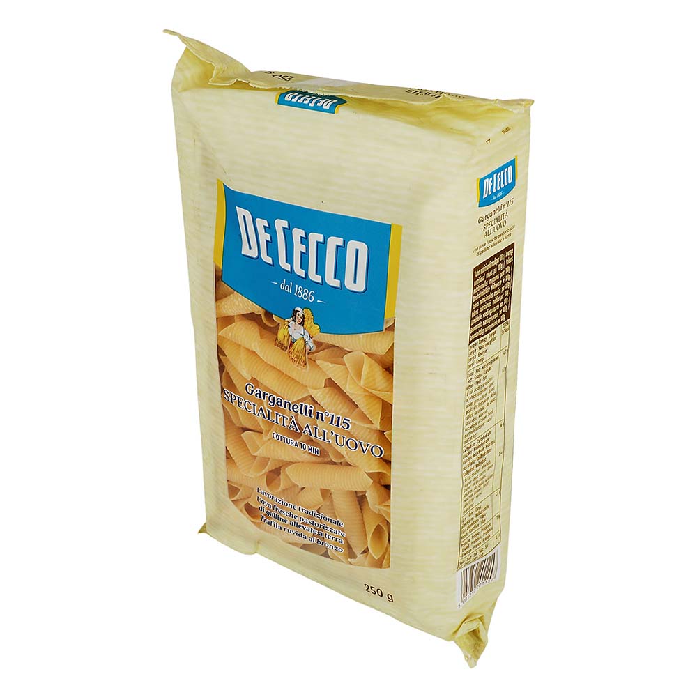 Pasta De Cecco Garganelli Con Huevo de 250 g - Italia