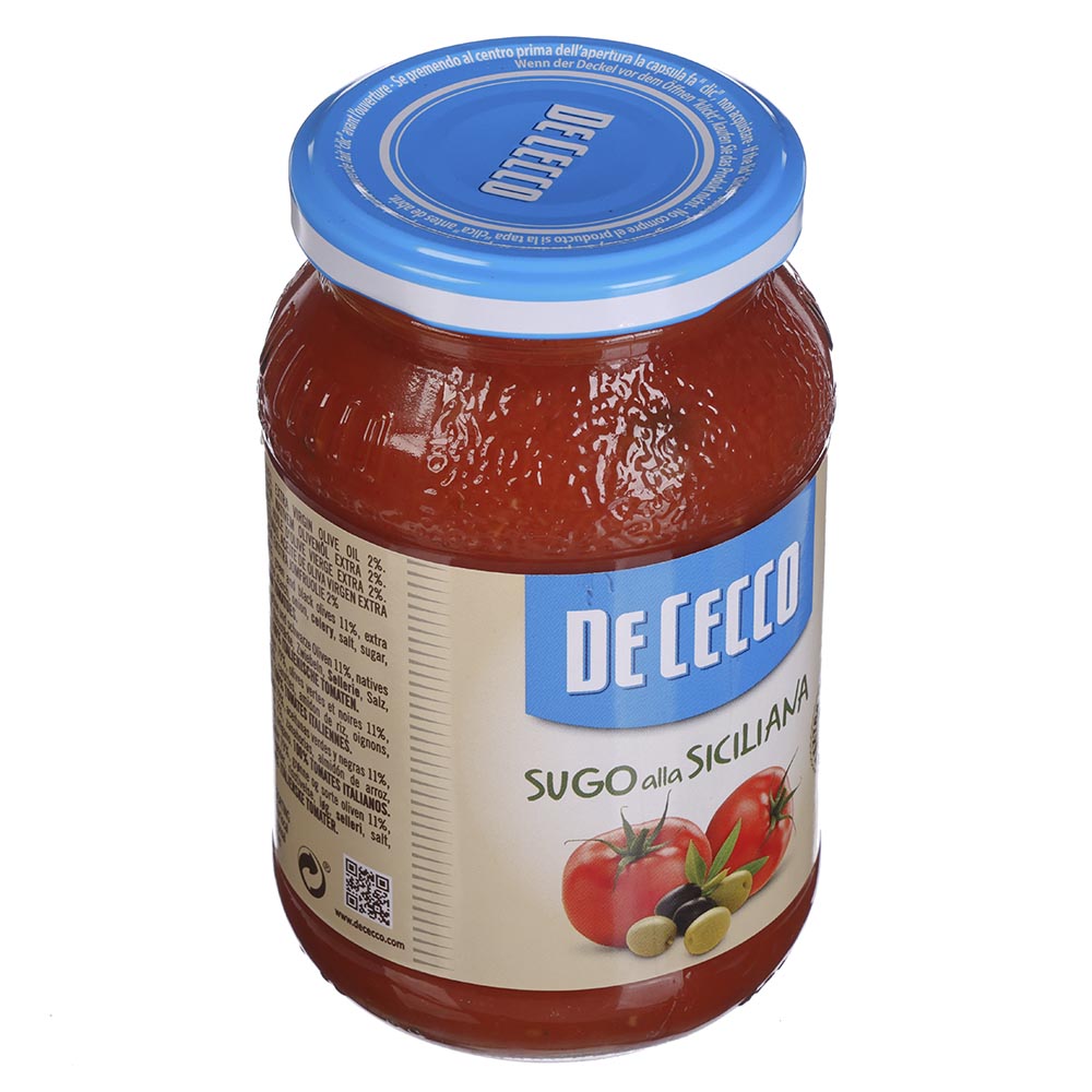Salsa de Tomate De Cecco a la Siciliana de 400 g - Italia