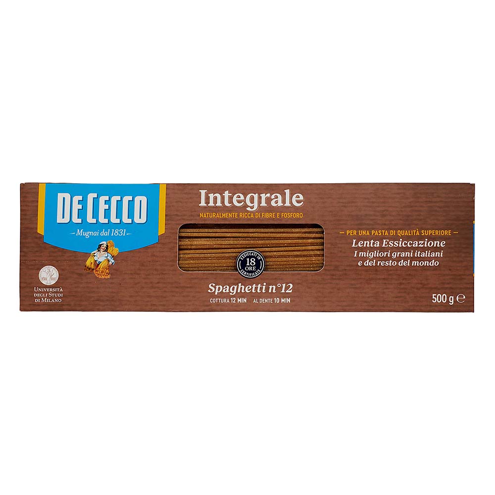 Pasta - De Cecco Spaghetti Integral 500 gr - Italia