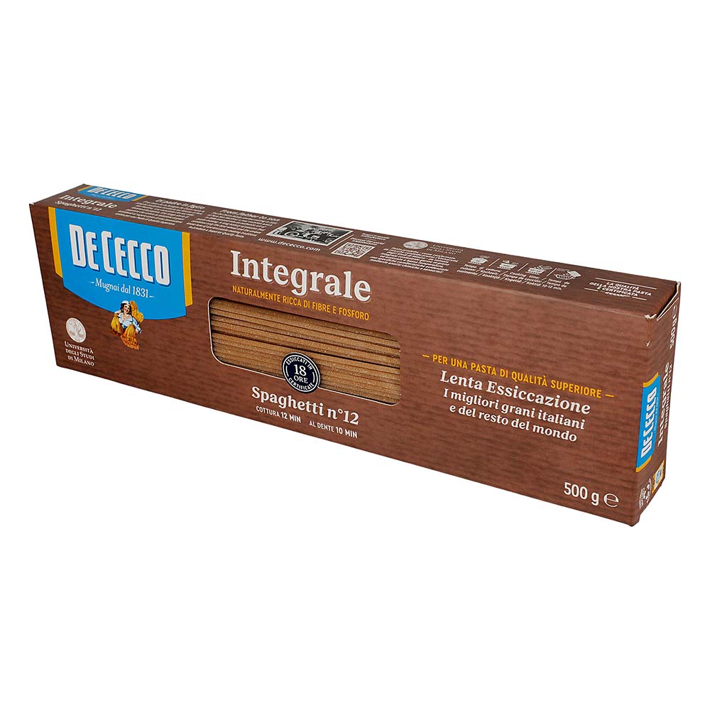 Pasta - De Cecco Spaghetti Integral 500 gr - Italia