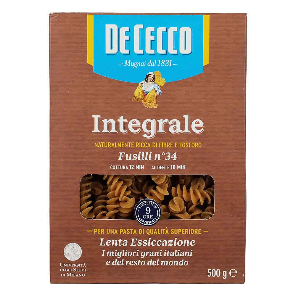 Pasta - De Cecco Fusilli Integral 500 gr - Italia