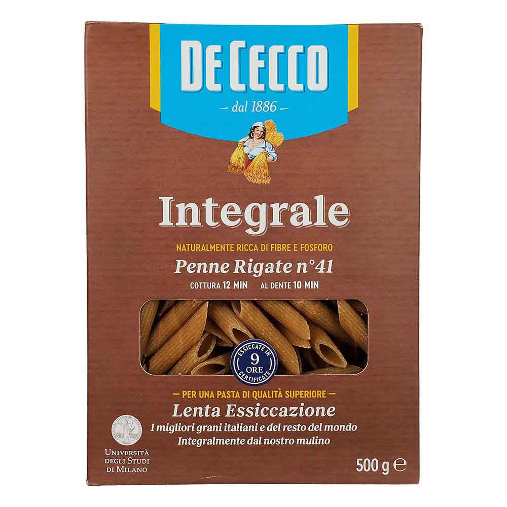 Pasta - De Cecco Penne Rigate Integral de 500 gr - Italia