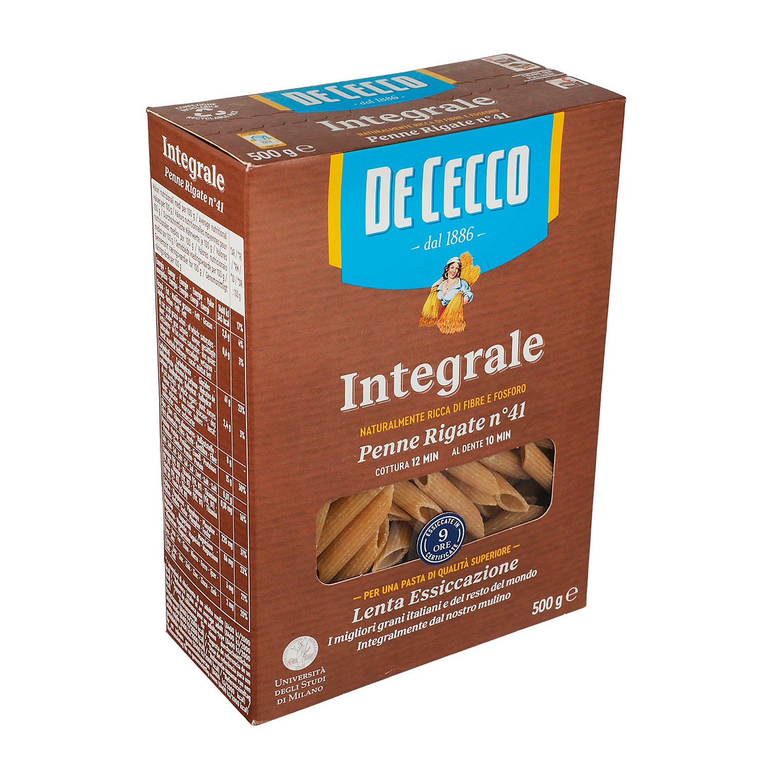 Pasta - De Cecco Penne Rigate Integral - 500 gr