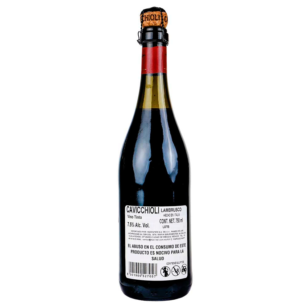 Vino Tinto Espumoso Cavicchioli de 750 ml - Italia
