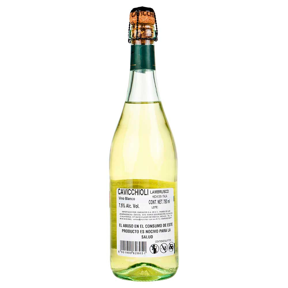 Vino Blanco Espumoso Cavicchioli de 750 ml - Italia