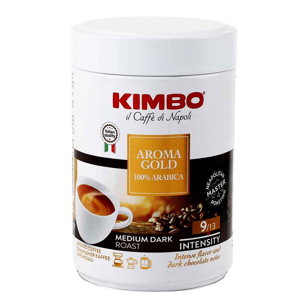 Café Kimbo Tostado y Molido Aroma Oro Lata de 250 g - Italia