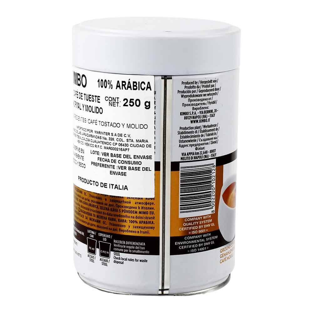 Café Kimbo Tostado y Molido Aroma Oro Lata de 250 g - Italia