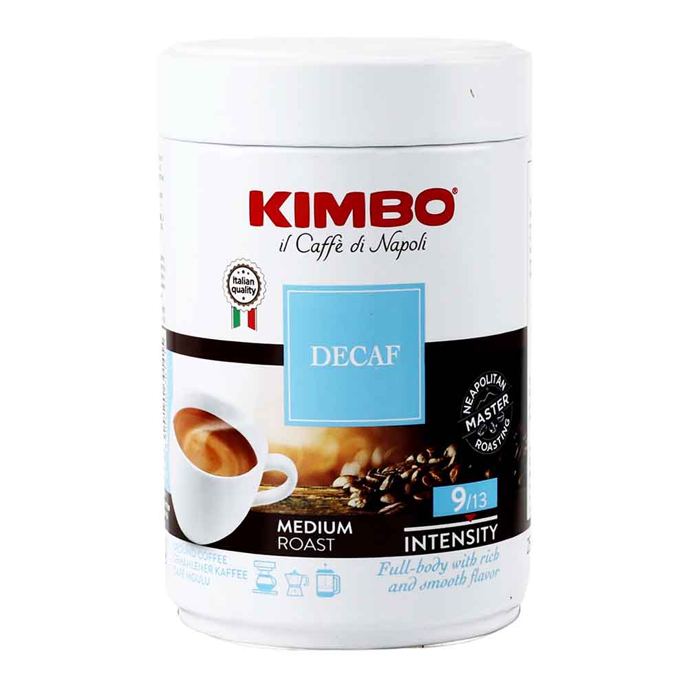 Café Kimbo Tostado y Molido Descafeinado Lata de 250 g - Italia