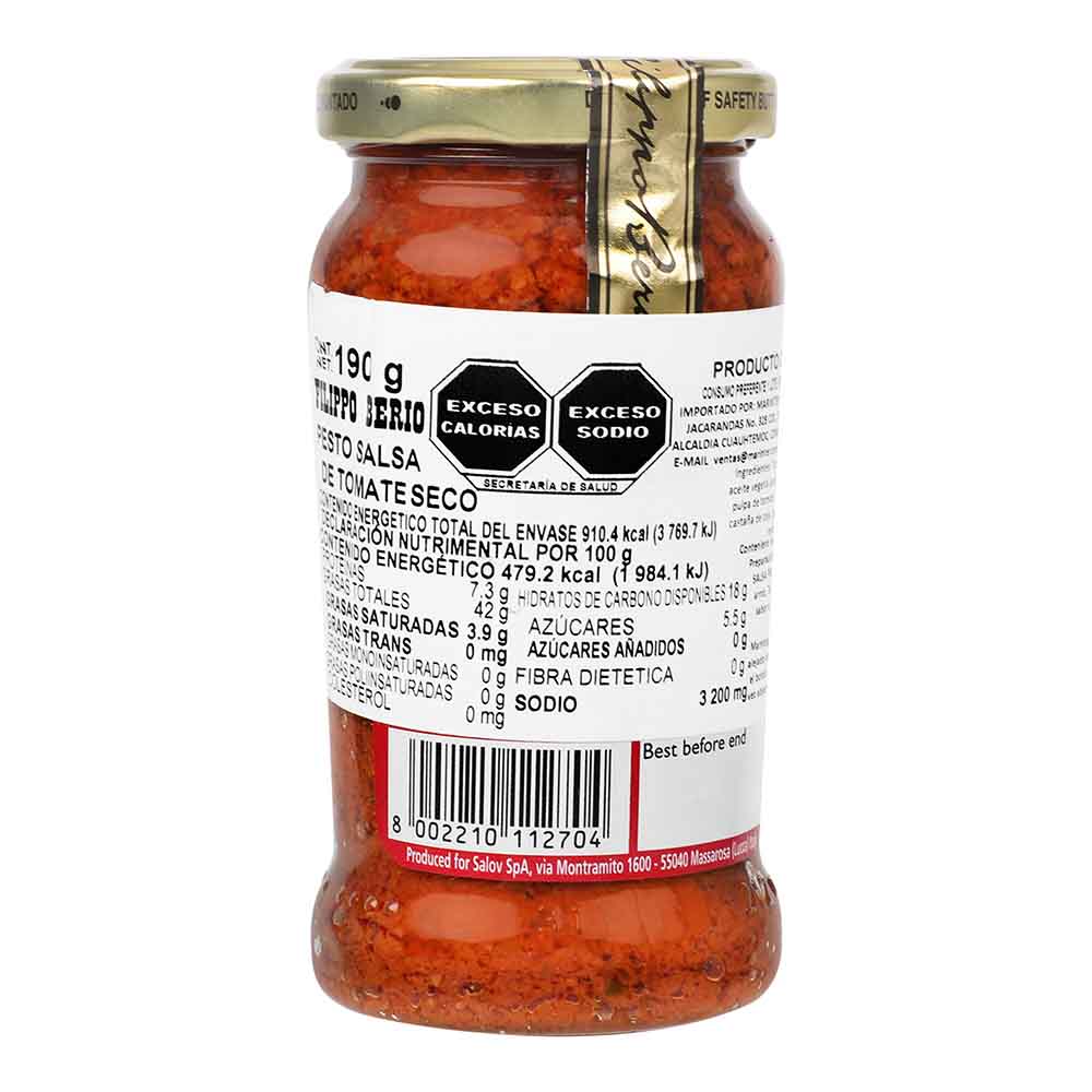 Salsa Pesto - Filippo Berio Tomate Seco 190 gr - Italia