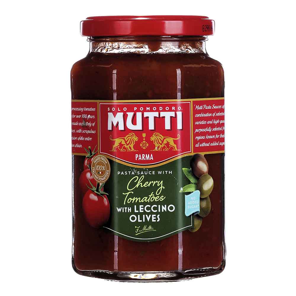 Salsa - Mutti de Tomate con Aceituna de 400 g - Italia