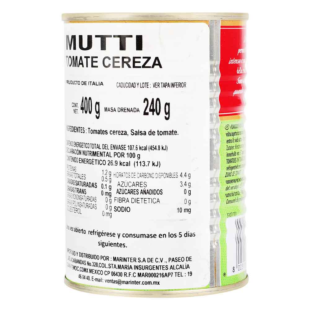 Mutti - Tomates Ciliegini (tomates Cherry) - 400 g - Italia