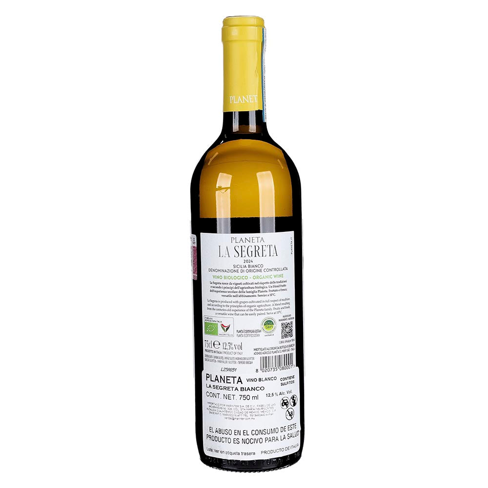 Vino Blanco La Segreta Organico de 750 ml - Italia