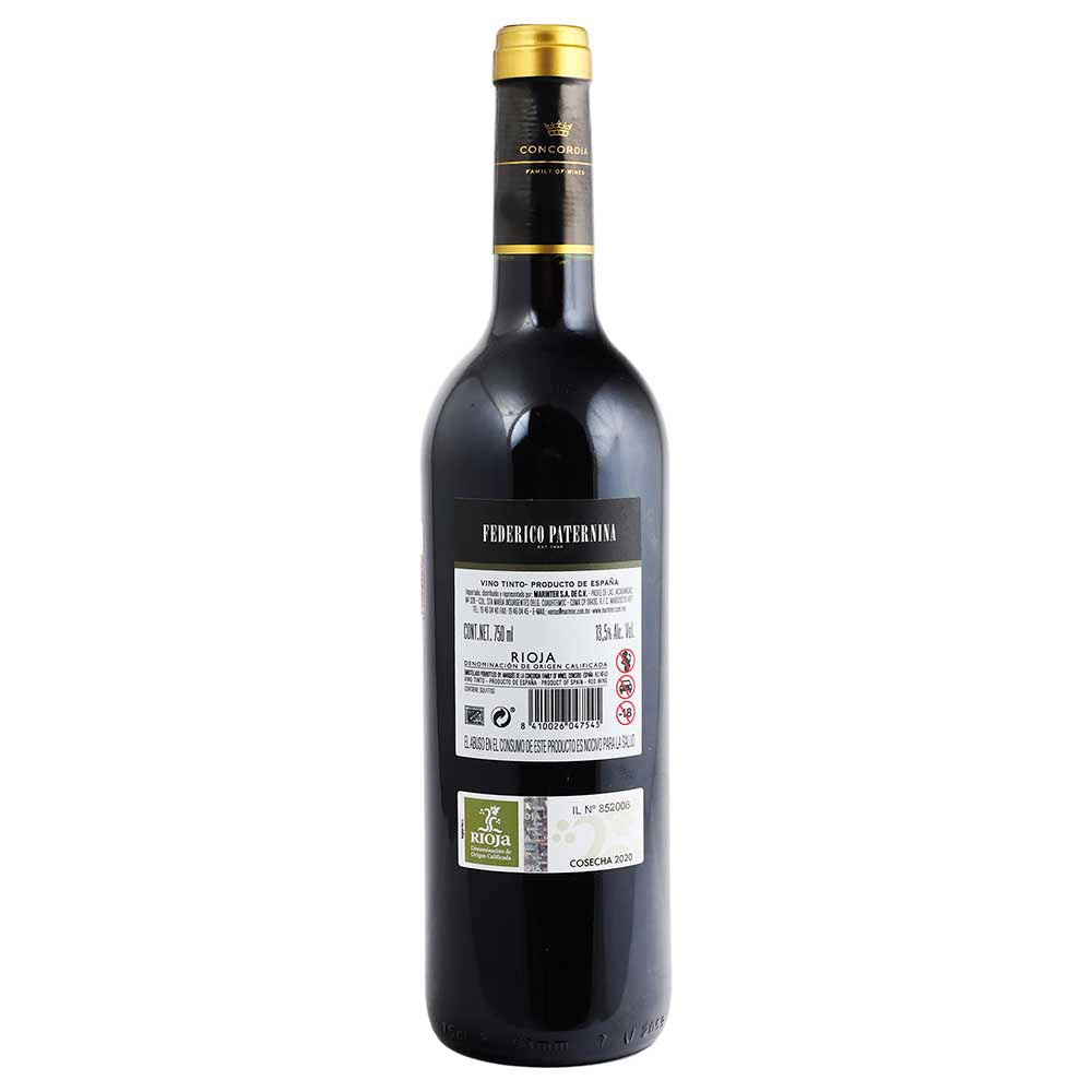 Vino Tinto - Federico Paternina Banda Azul Crianza - 750 ml - España