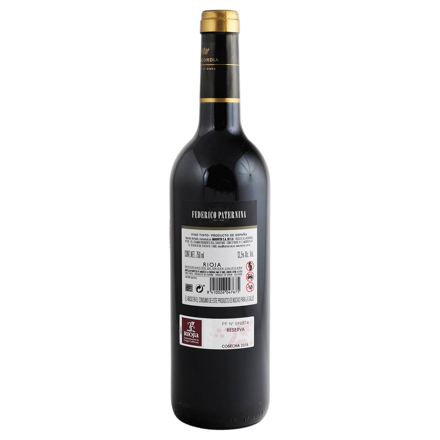 Vino Tinto - Federico Paternina Banda Roja Reserva - 750 ml