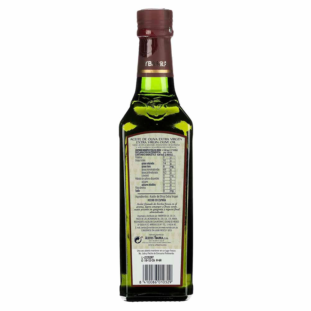 Aceite de Oliva - YBarra Extra Virgen Hojiblanca - 500 ml - España