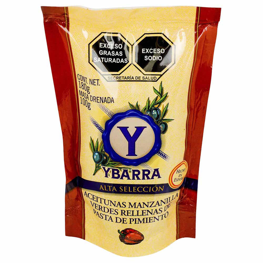 Aceitunas - Ybarra Rellenas de Pasta de Pimiento Doy - 180 g - España