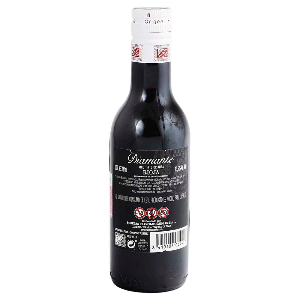 Vino tinto - Diamante Crianza - 187 ml - España