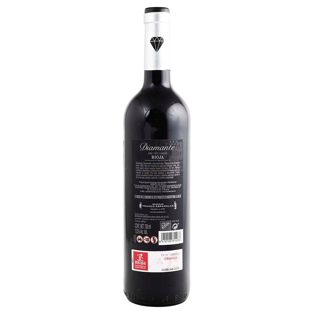 Promo 3x2 - Vino Tinto - Diamante Crianza de 750 ml - España