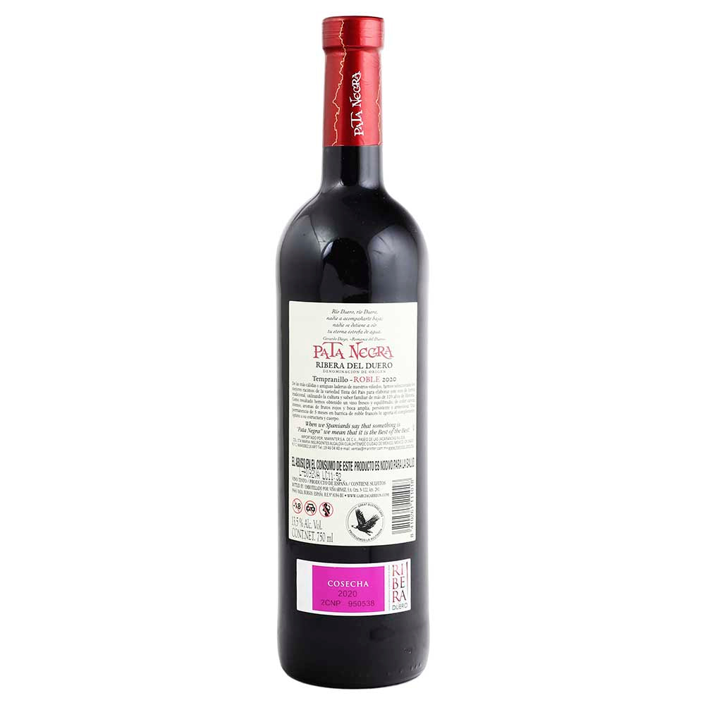Vino Tinto - Pata Negra Ribera del Duero Roble 750 ml - España