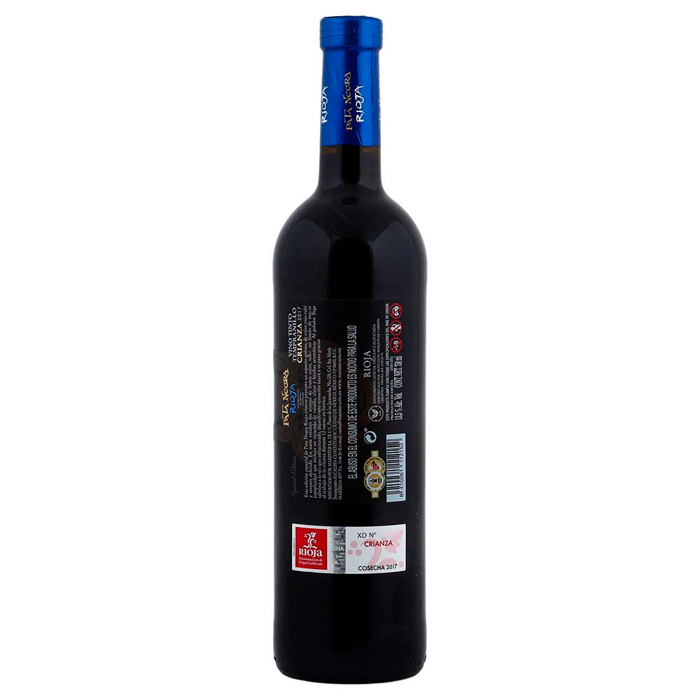 Vino Tinto Pata Negra Tempranillo Rioja Lobo de 750 ml - España