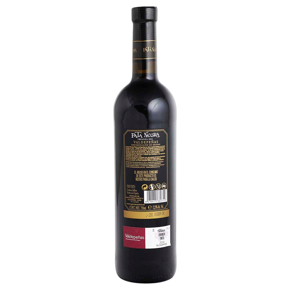 Vino Tinto - Pata Negra Valdepeñas Crianza de 750 ml - España