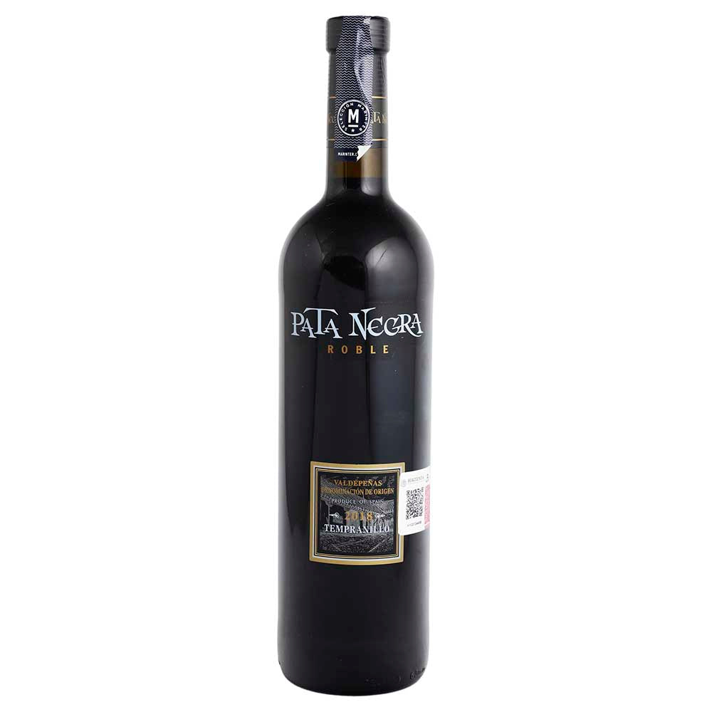 Vino Tinto Pata Negra Valdepeñas Roble de 750 ml - España