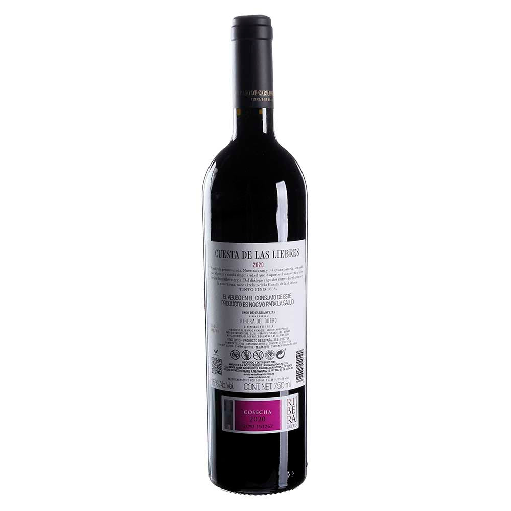Vino Tinto Cuesta de las Liebres 2020 de 750 ml - España