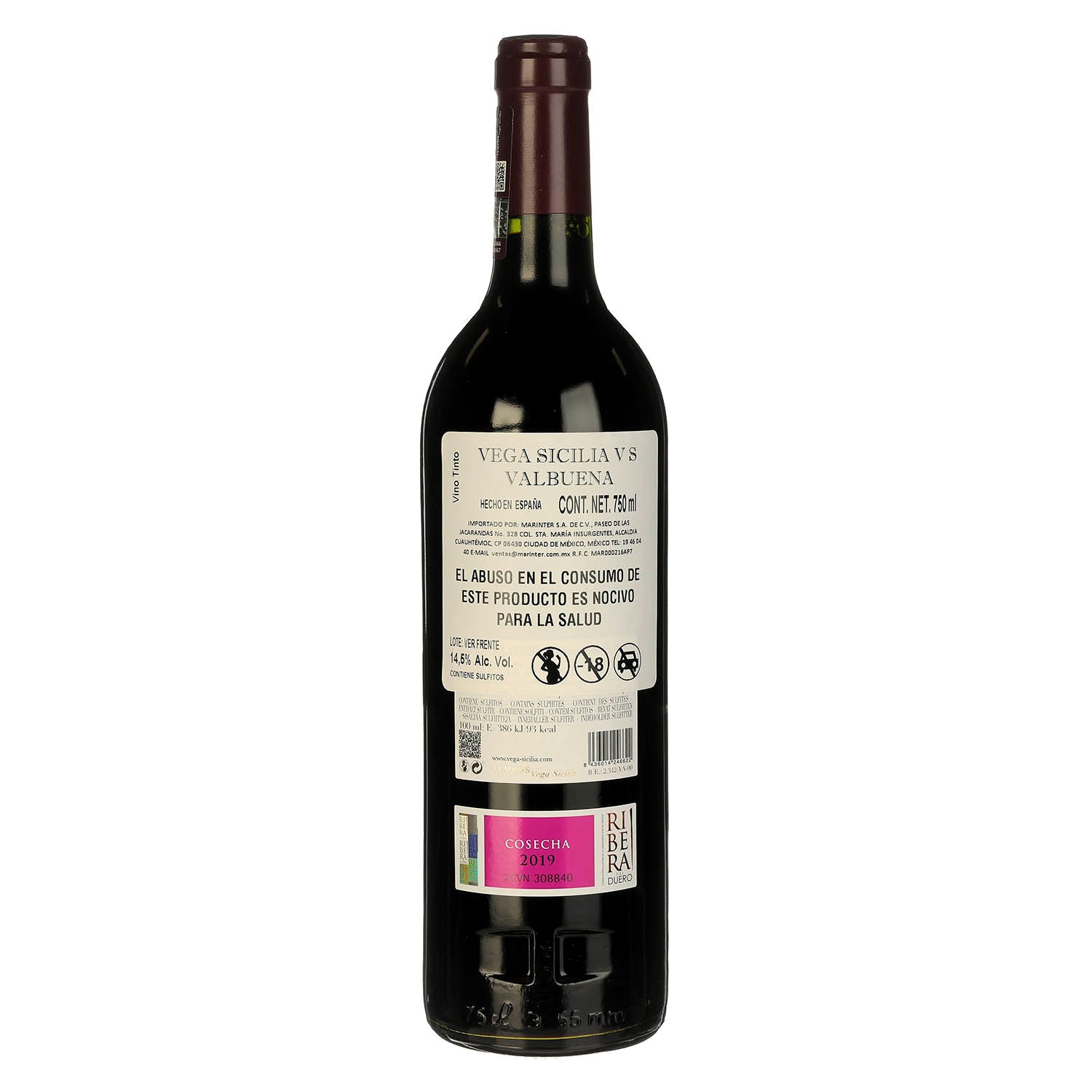 Vino Tinto Vega Sicilia Valbuena 5° 2019 de 750 ml