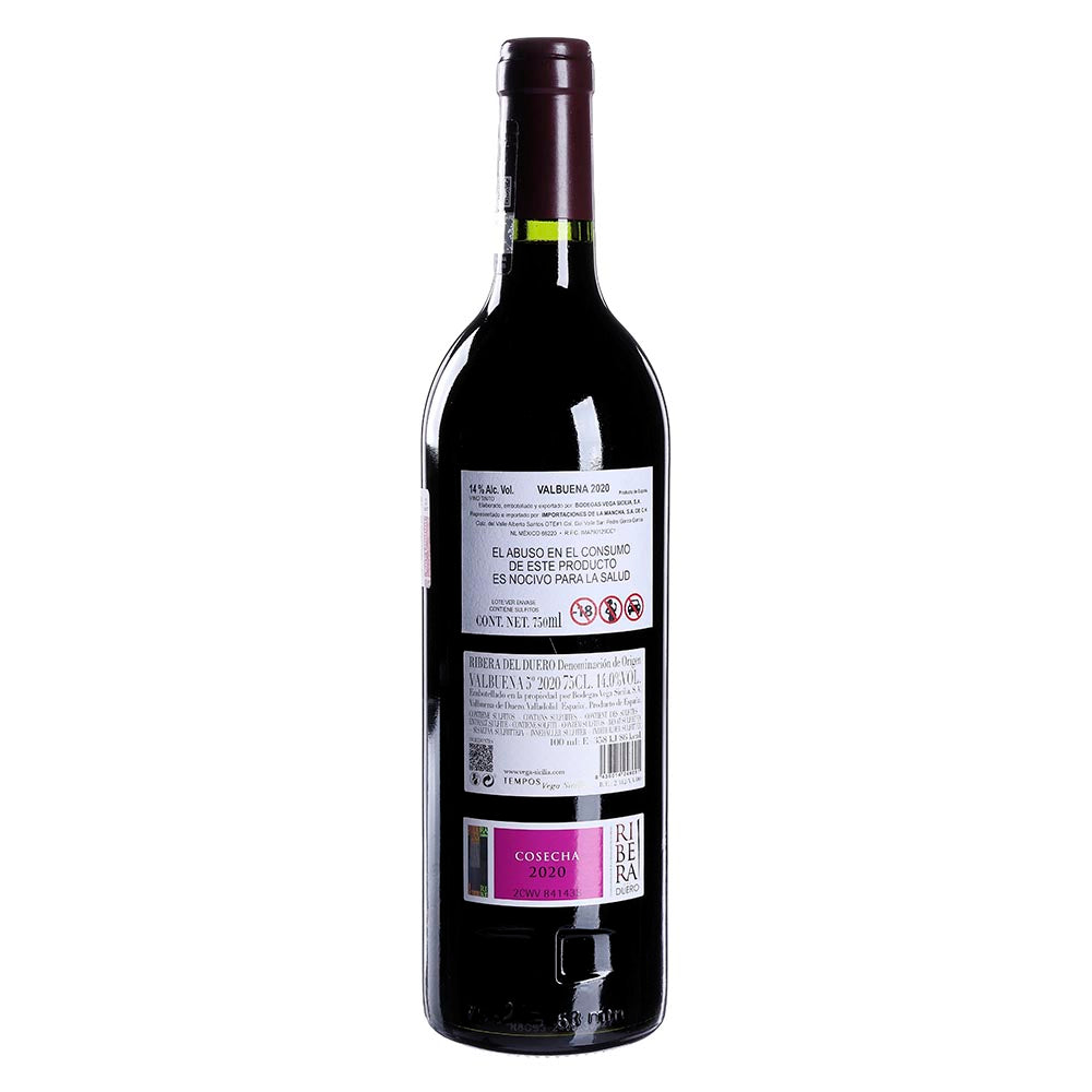 Vino Tinto Vega Sicilia VS Valbuena 2020 de 750 ml - España