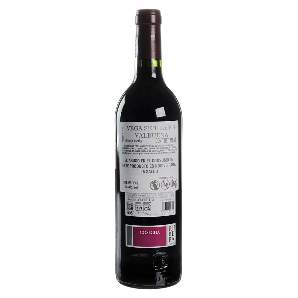 Vino Tinto Vega Sicilia VS Valbuena 2021 de 750 ml - España