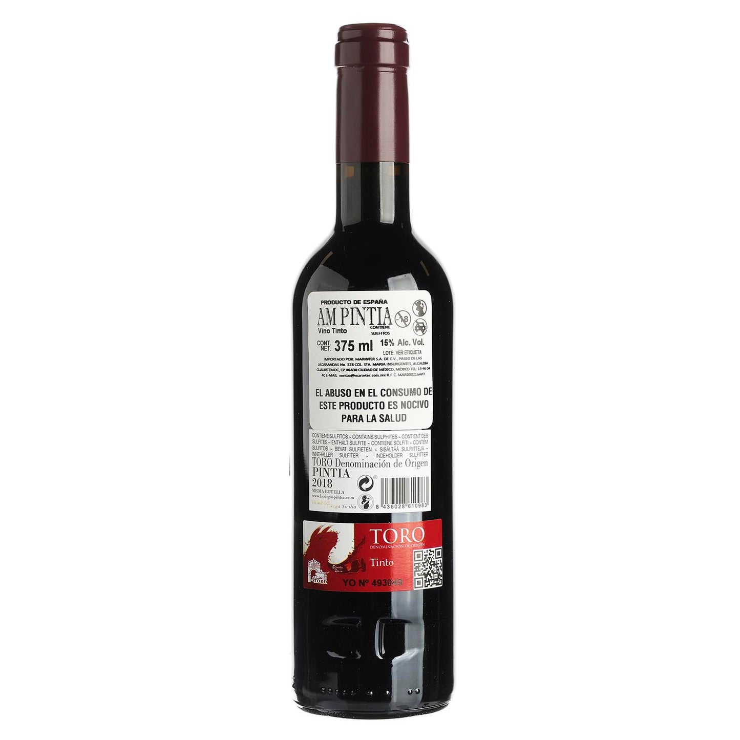 Vino Tinto Pintia 2018 de 375 ml - España